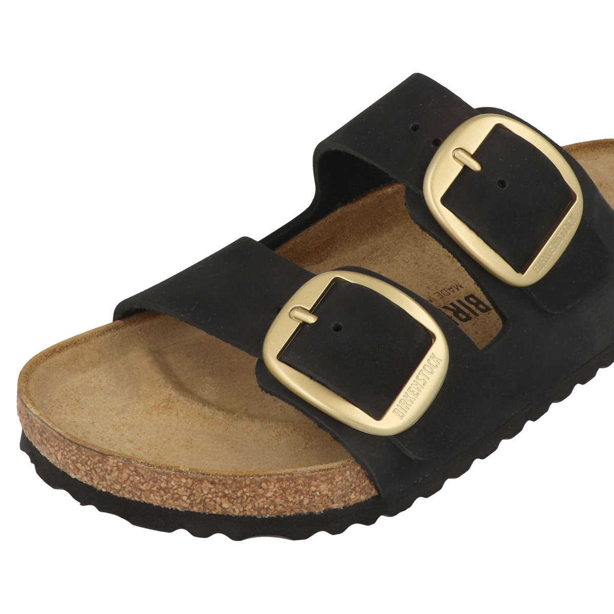 Birkenstock Arizona Big Buckle Nubukleder Sandale normal schwarz