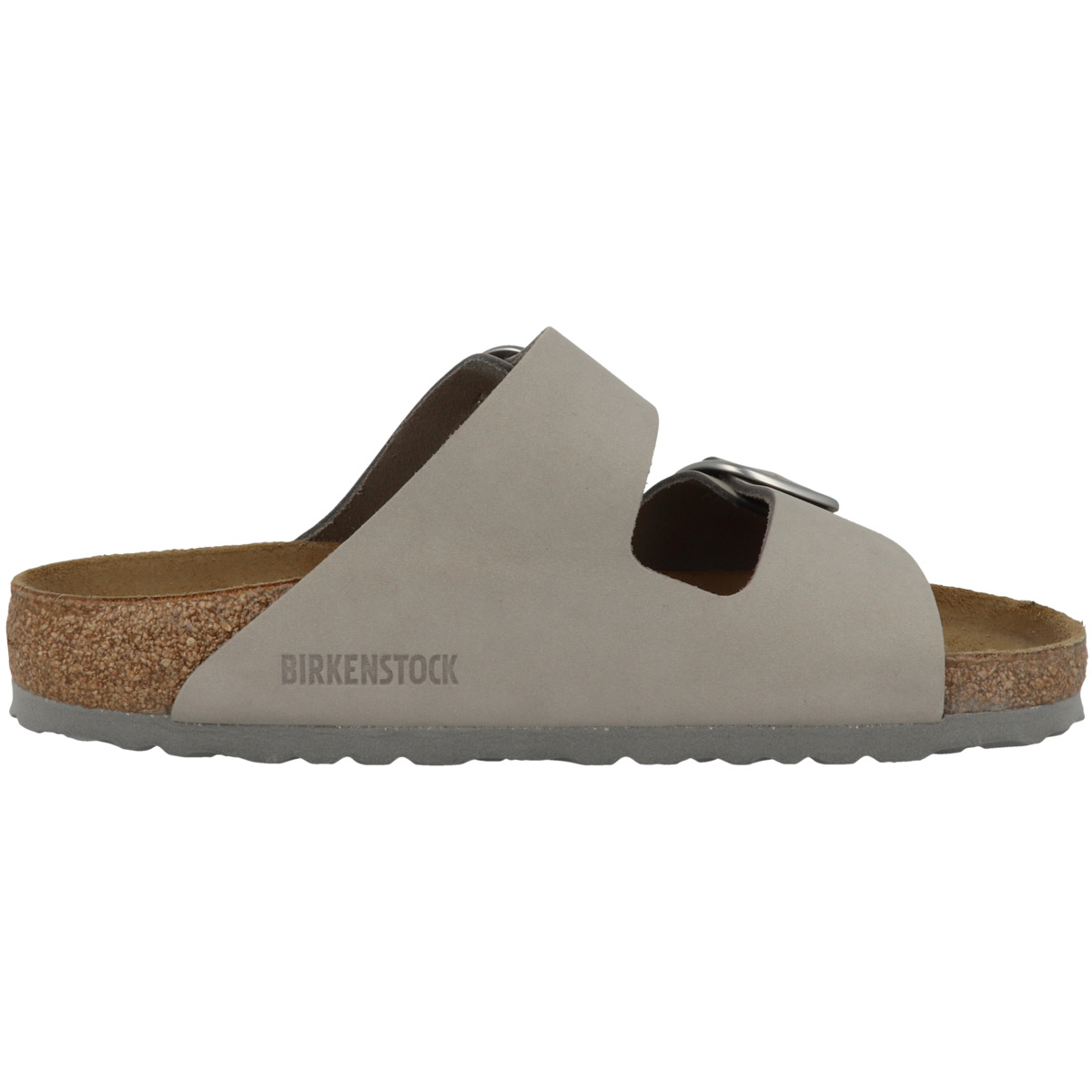 Birkenstock Arizona Big Buckle Nubukleder Sandale normal hellgrau