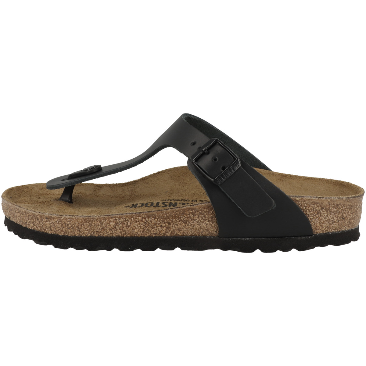 Birkenstock Gizeh Glattleder Sandale normal schwarz