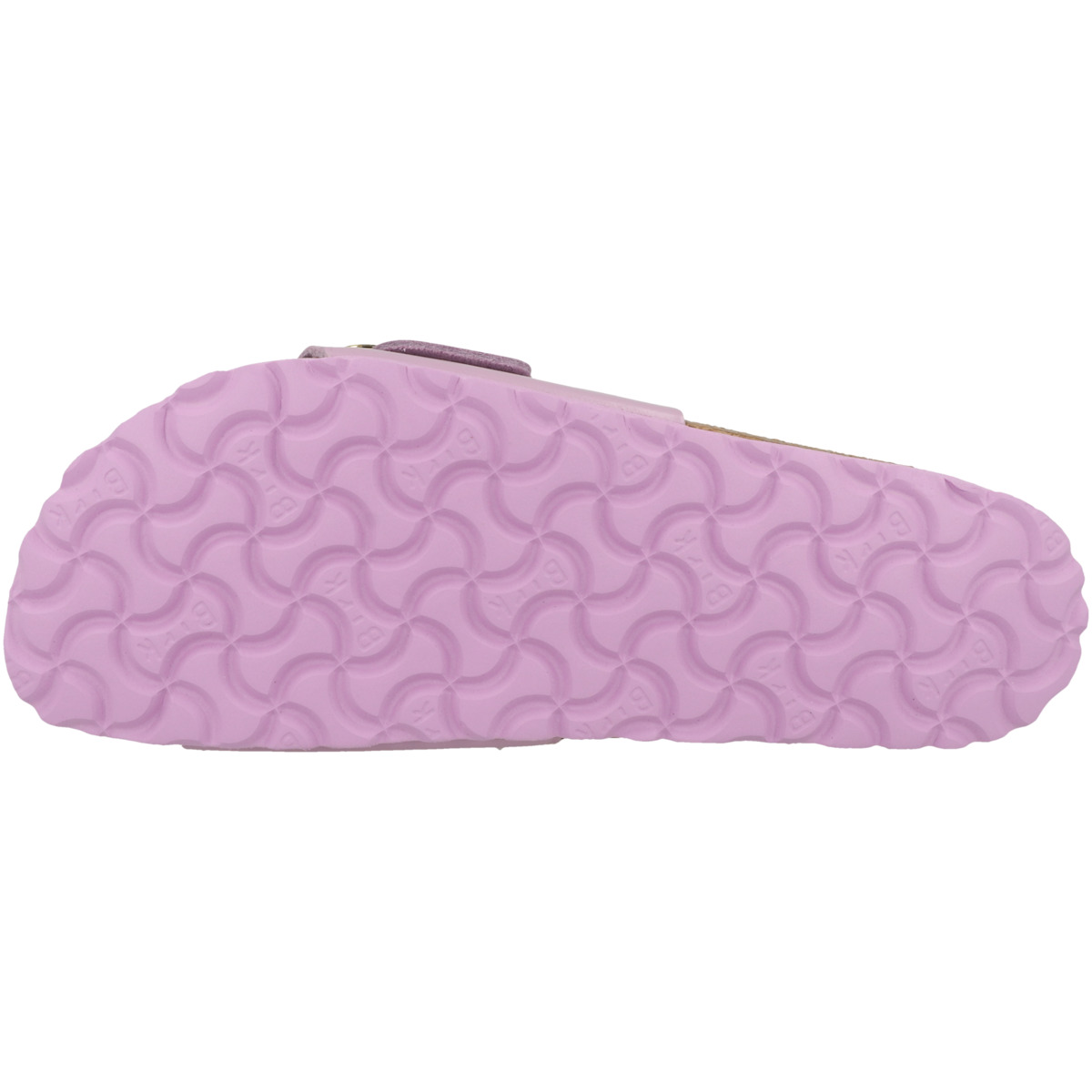 Birkenstock Madrid Big Buckle Gold Naturleder Lack Sandale schmal lila