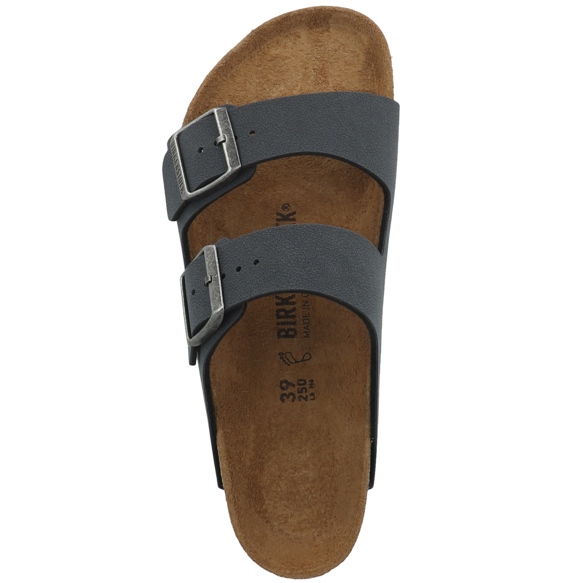 Birkenstock Arizona Birko-Flor Nubuk Sandale normal dunkelgrau