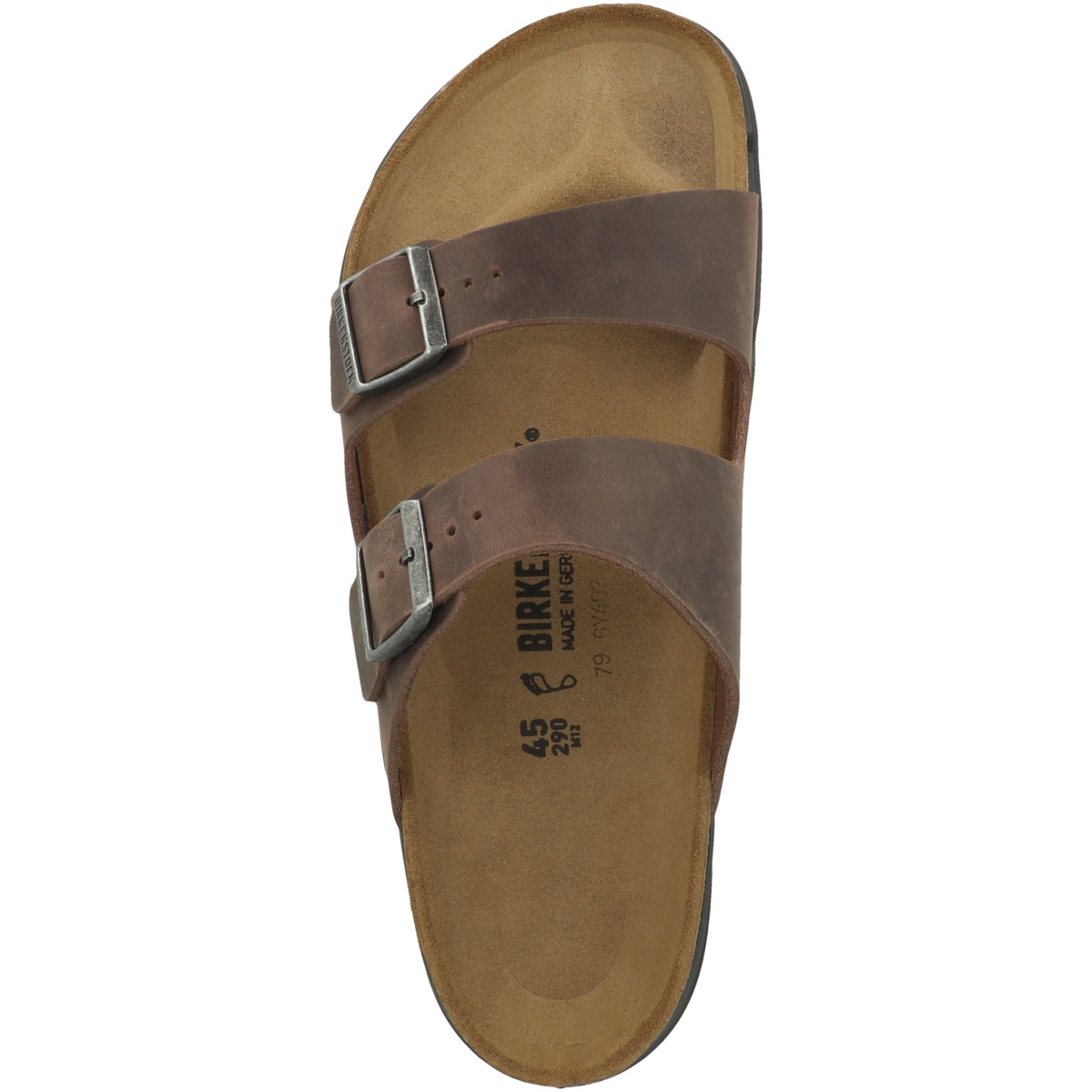 Birkenstock Arizona CT geöltes Nubukleder Sandale normal dunkelbraun