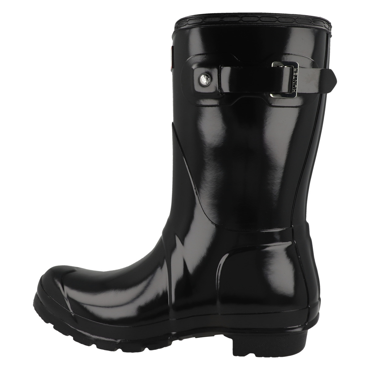 Hunter Womens Original Short Gloss Boot Gummistiefel schwarz