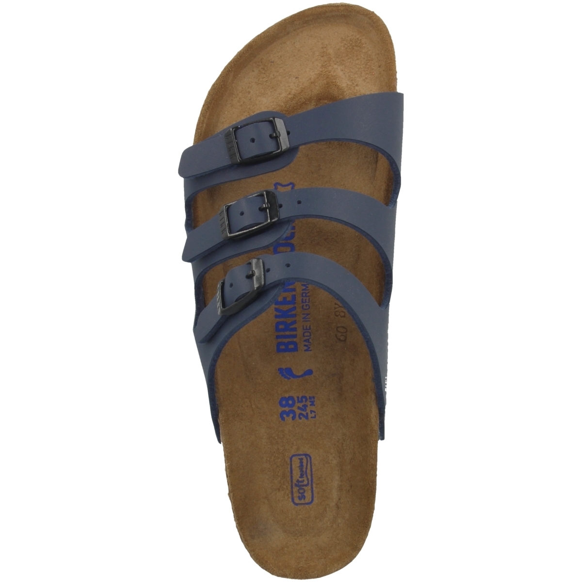 Birkenstock Florida SFB Birko-Flor Sandale Weichbettung schmal blau