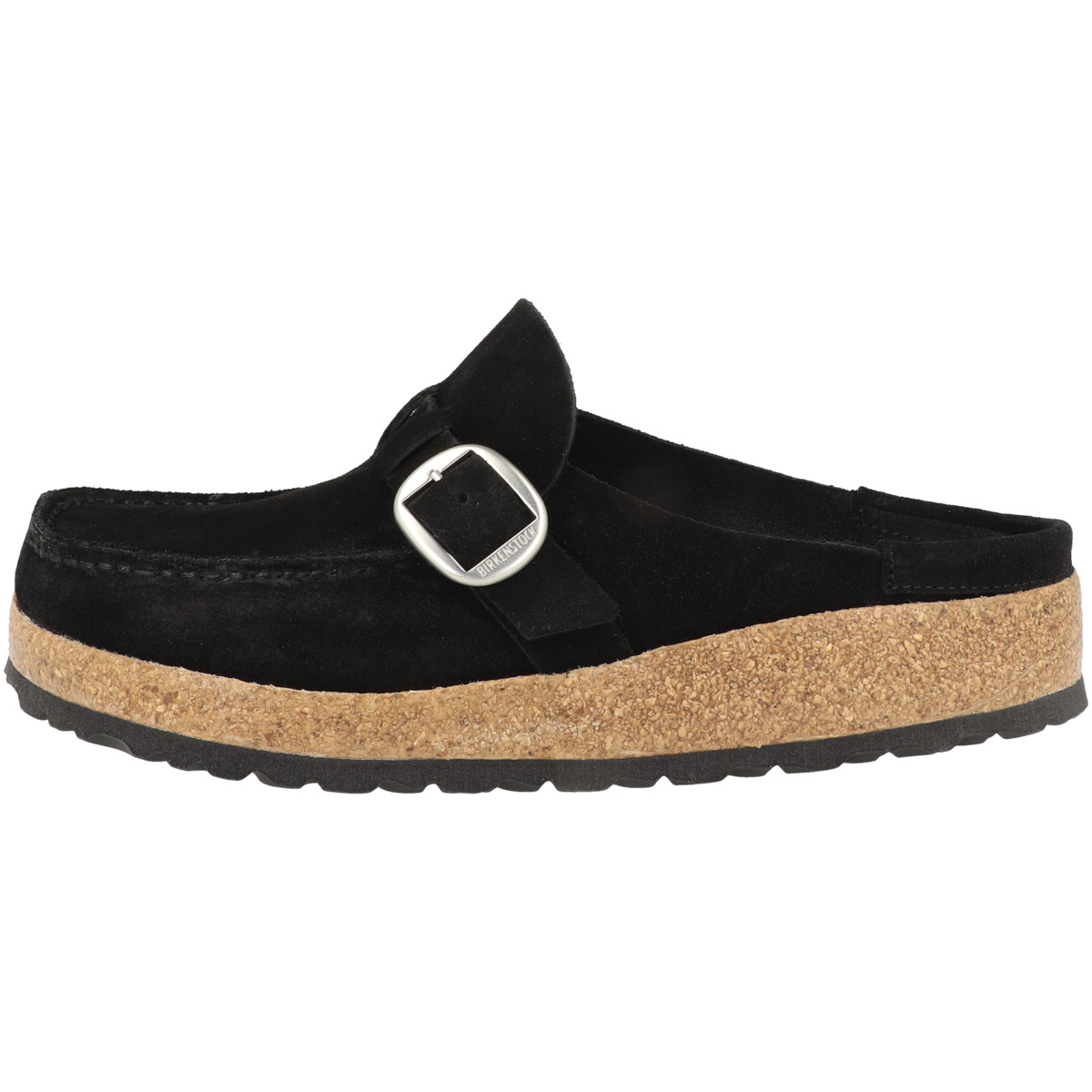 Birkenstock Buckley Veloursleder Clogs normal schwarz
