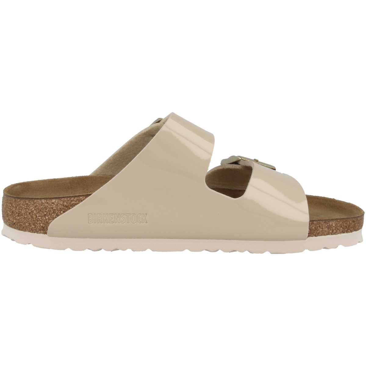 Birkenstock Arizona Birko-Flor Lack Sandale schmal beige Birkenstock Arizona Birko-Flor Lack Sandale schmal beige