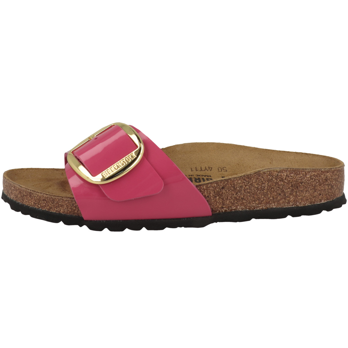 Birkenstock Madrid Big Buckle Birko-Flor Patent Sandale schmal pink