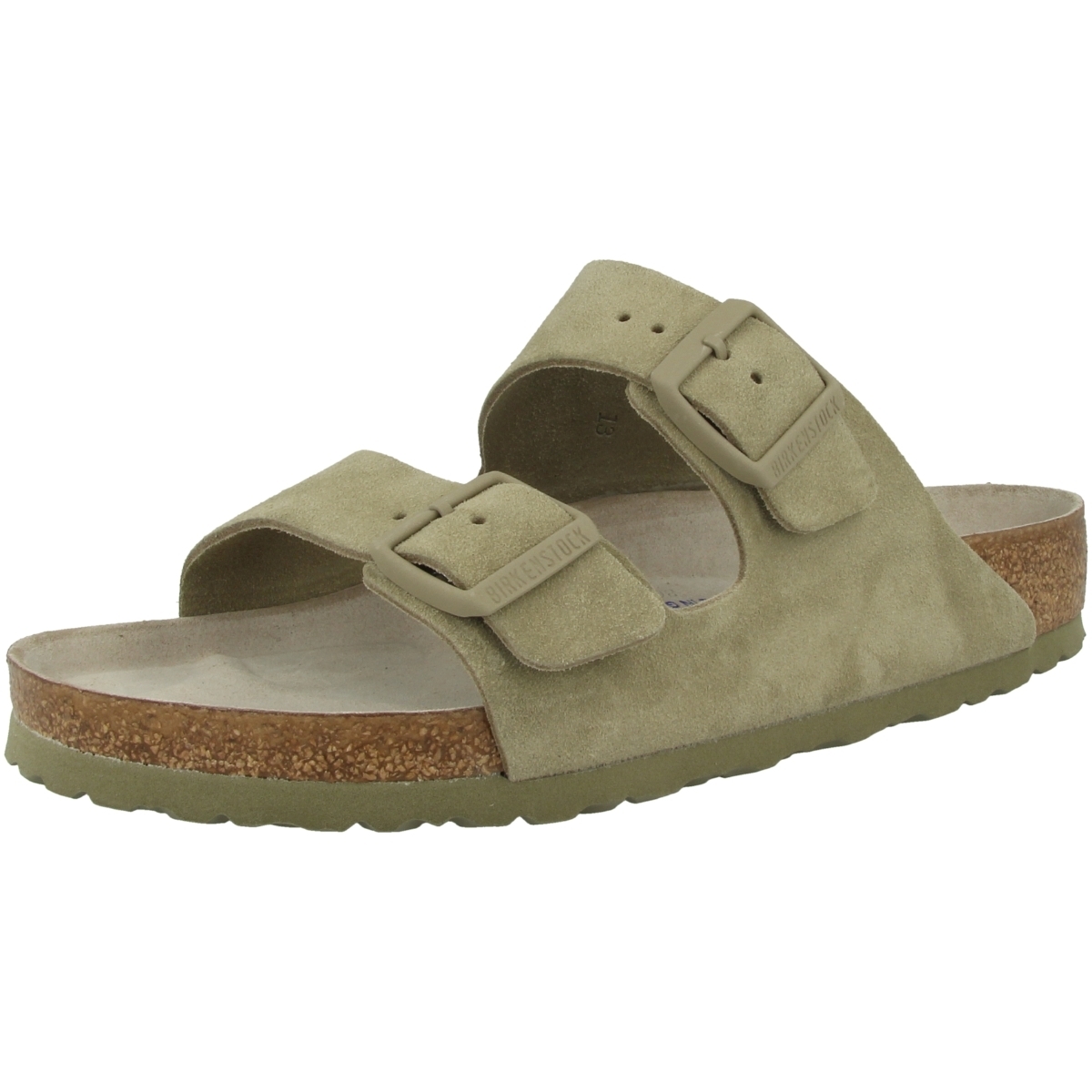 Birkenstock Arizona SFB Veloursleder Sandale Weichbettung normal gruen