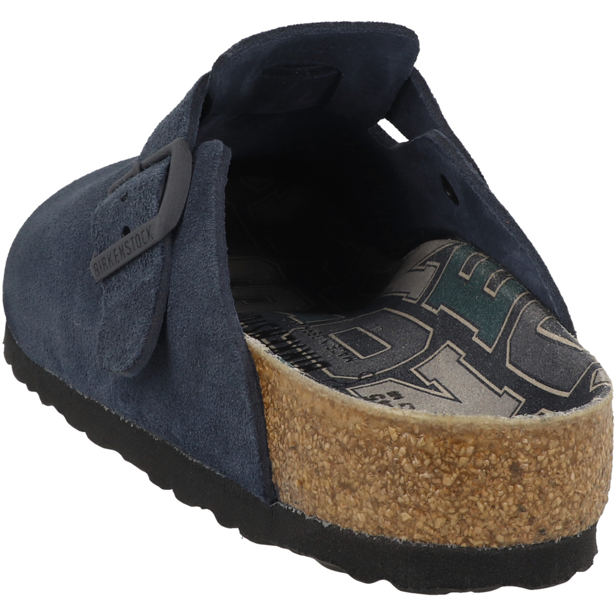 Birkenstock Boston Veloursleder Clogs normal dunkelblau
