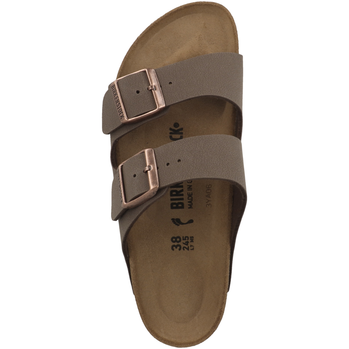 Birkenstock Arizona Birko-Flor Nubuk Sandale schmal braun Birkenstock Arizona Birko-Flor Nubuk Sandale schmal braun