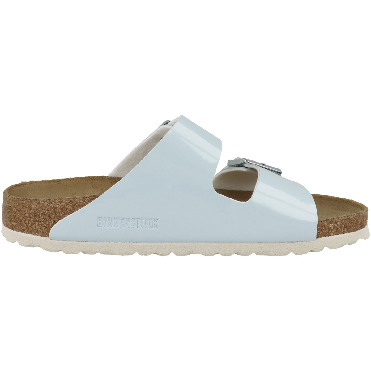 Birkenstock Arizona Birko-Flor Patent Sandale schmal hellblau