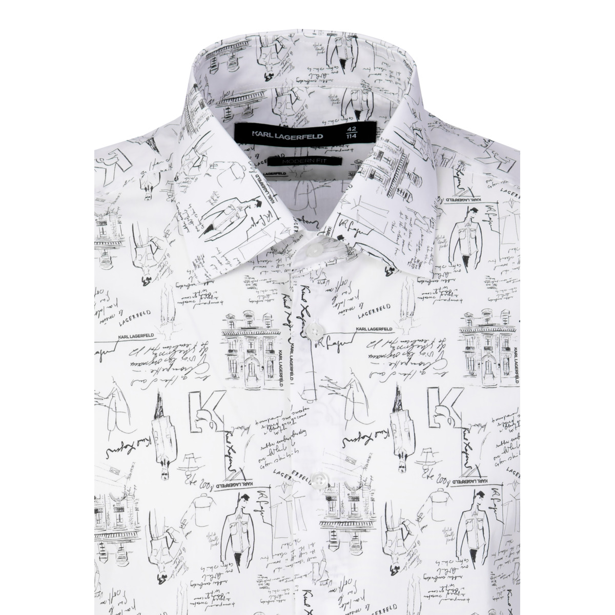 KARL LAGERFELD 605000 Hemd weiss