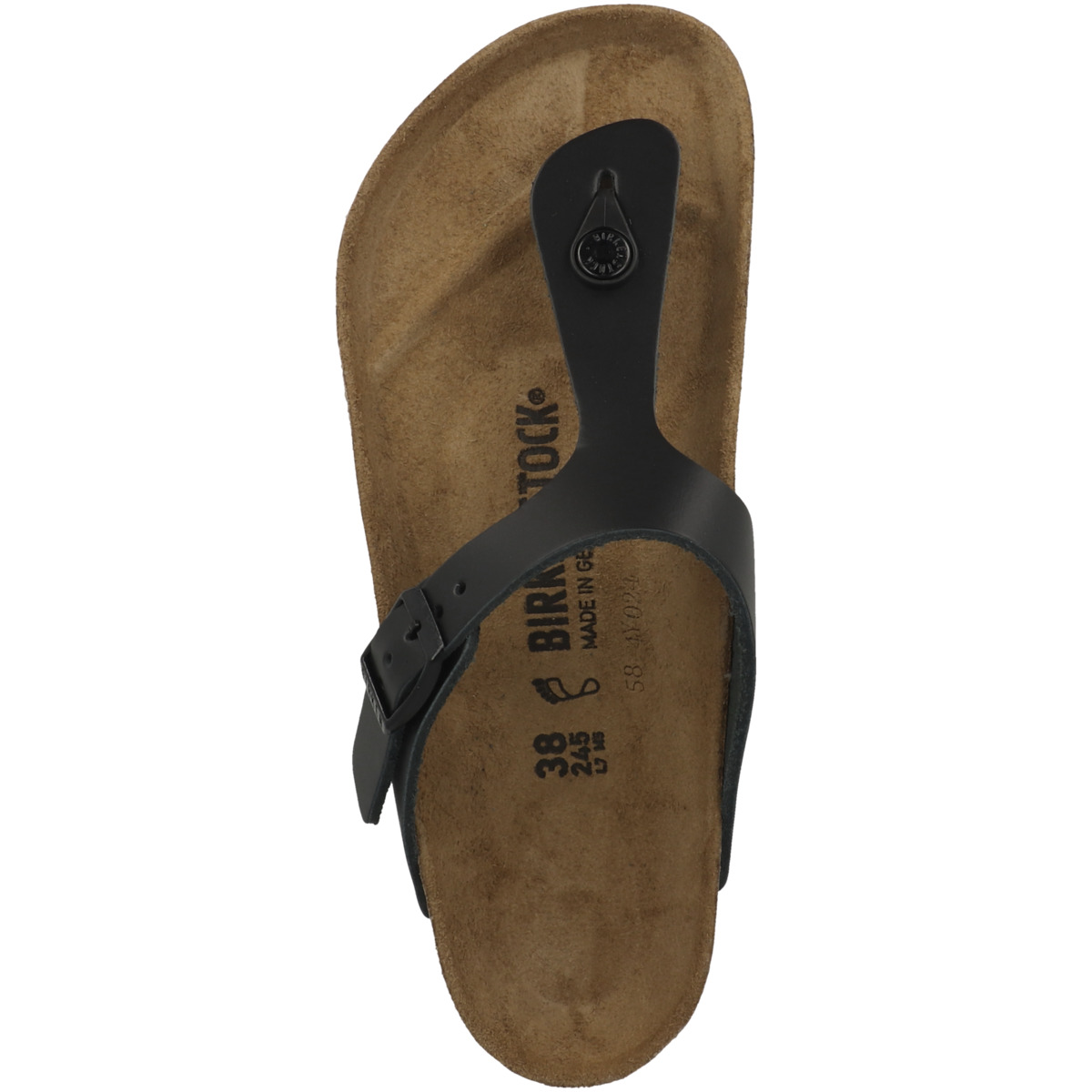 Birkenstock Gizeh Glattleder Sandale normal schwarz Birkenstock Gizeh Glattleder Sandale normal schwarz