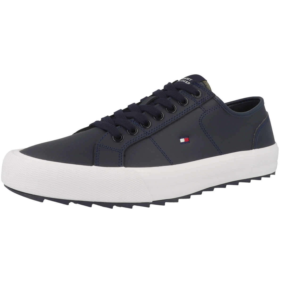 Tommy Hilfiger Core Vulcanized Cleated Leather Sneaker dunkelblau Tommy Hilfiger Core Vulcanized Cleated Leather Sneaker dunkelblau
