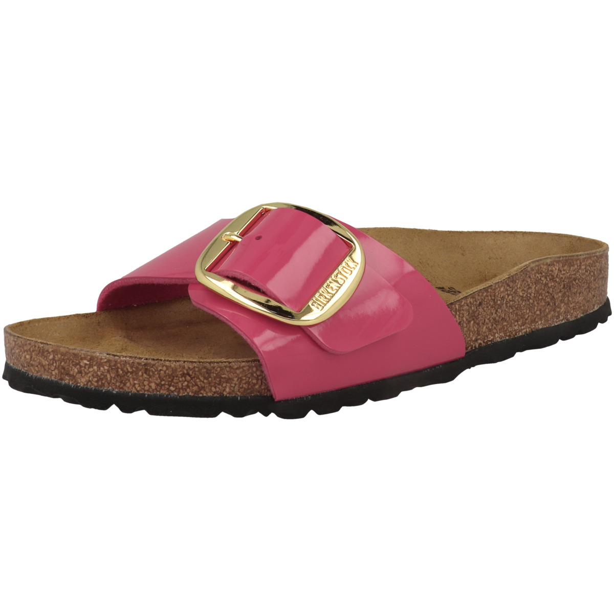 Birkenstock Madrid Big Buckle Birko-Flor Patent Sandale schmal pink