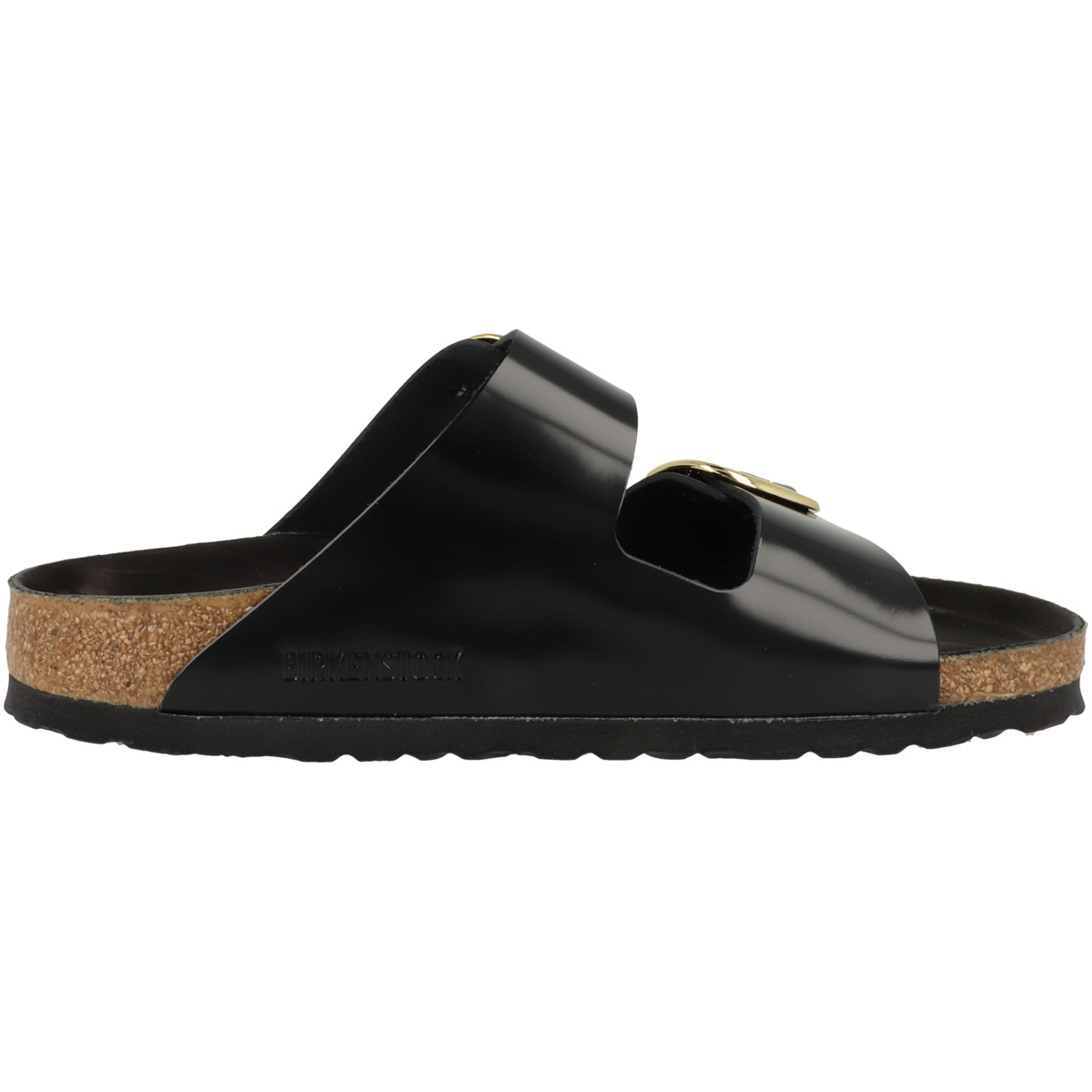 Birkenstock Arizona Big Buckle Naturleder Lack Sandale schmal schwarz