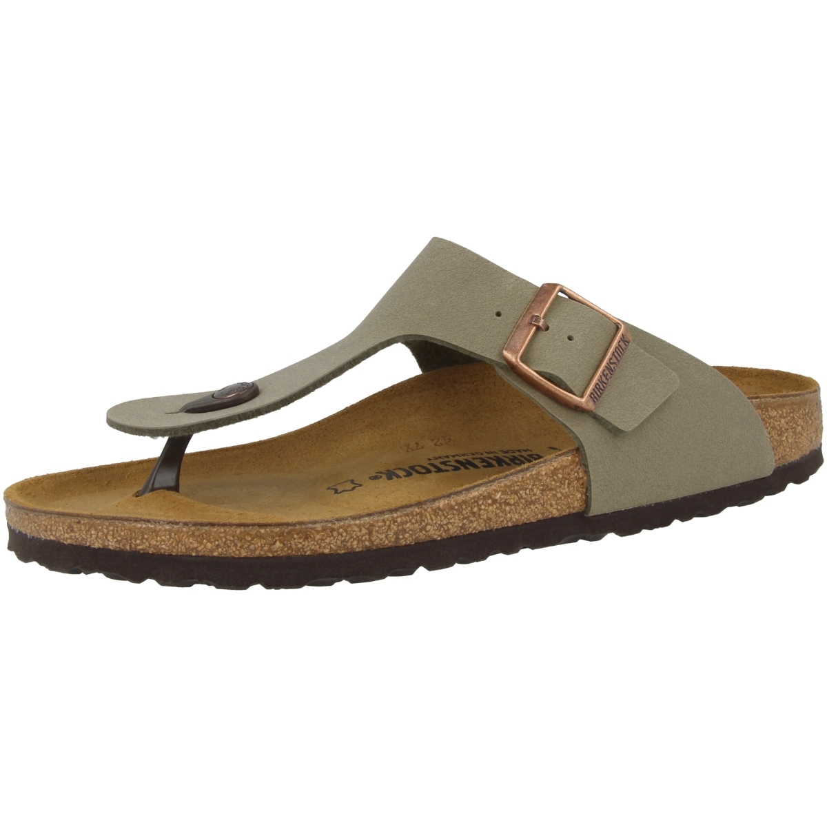 Birkenstock Ramses Birko-Flor Nubuk Zehensandale normal grau