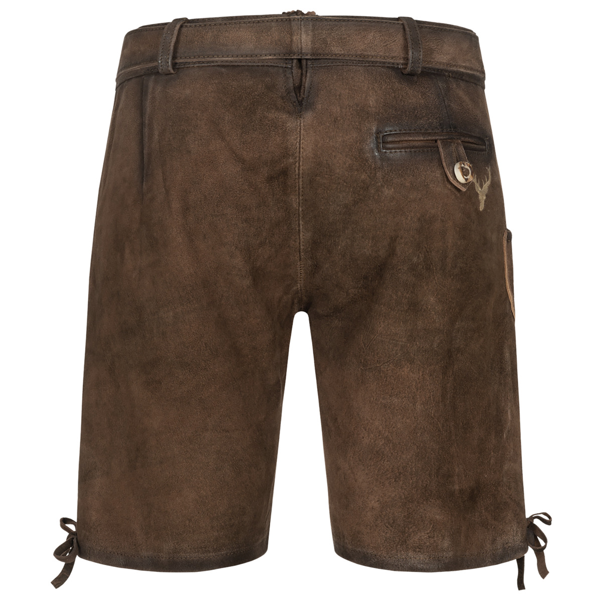 Krüger Werner Lederhose mit Gürtel braun