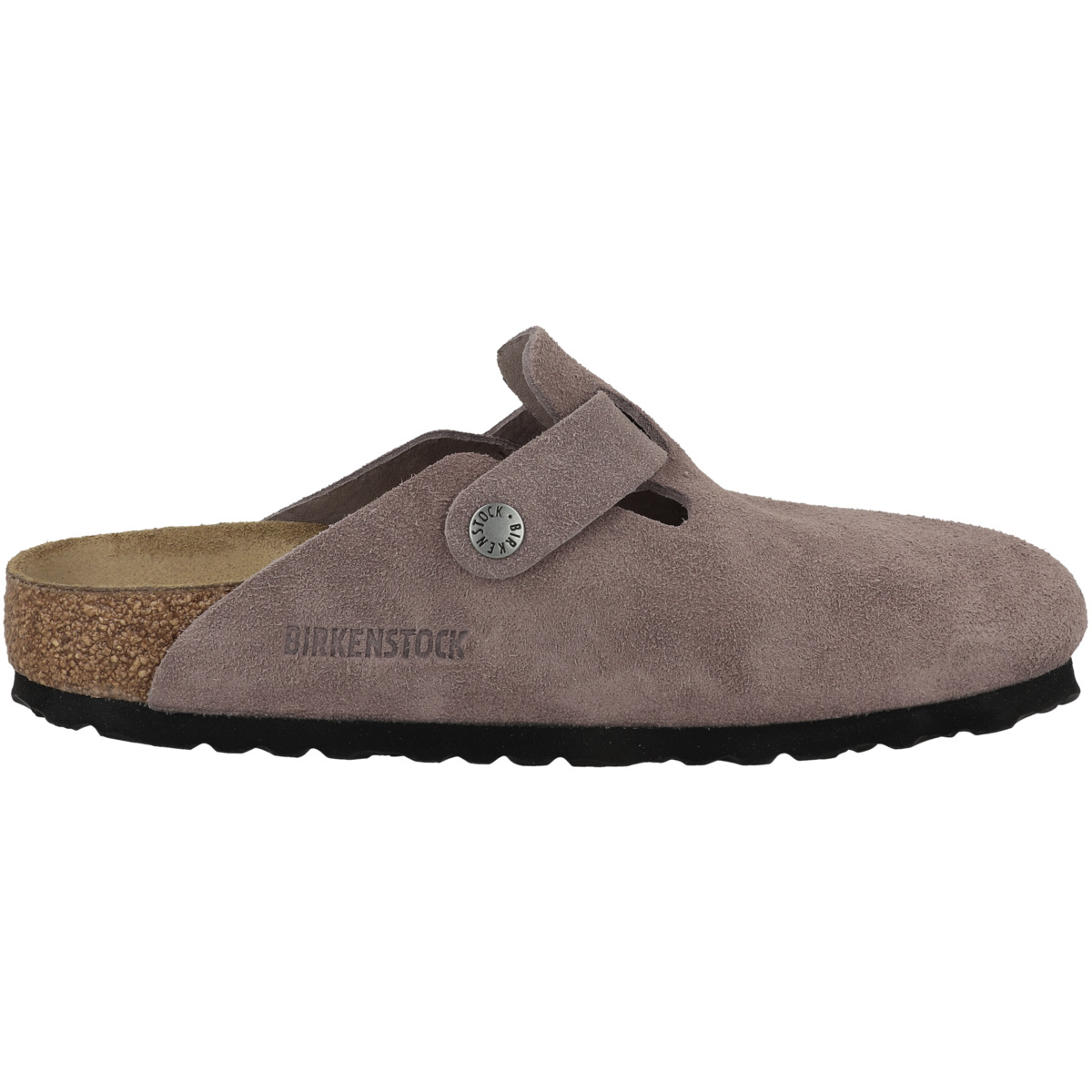 Birkenstock Boston Veloursleder Clogs schmal lila