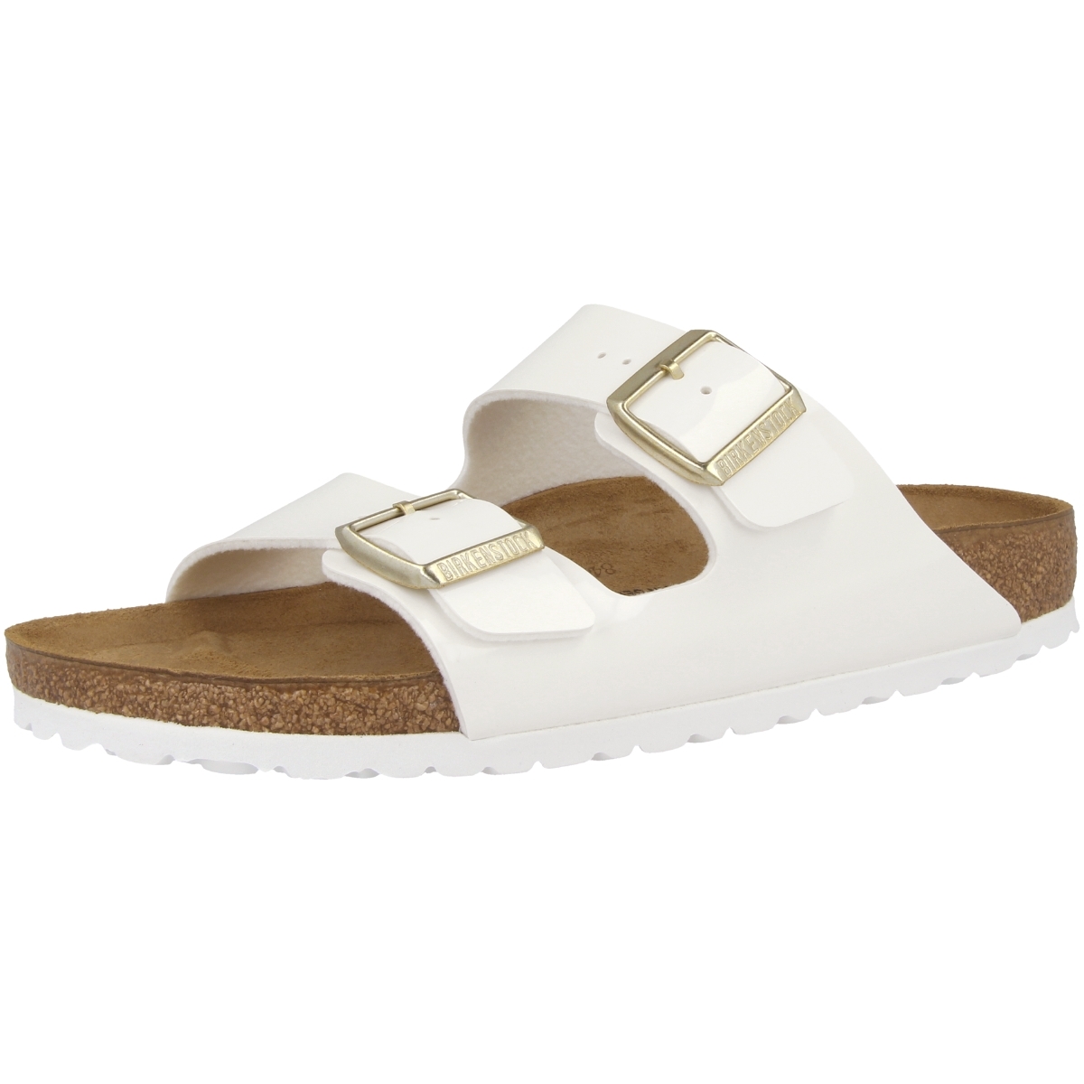 Birkenstock Arizona Birko-Flor Lack Sandale normal weiss Birkenstock Arizona Birko-Flor Lack Sandale normal weiss