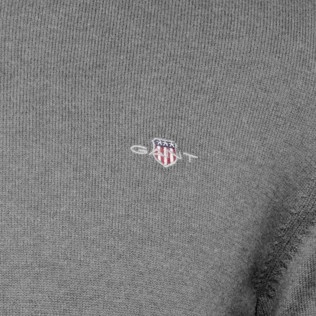 GANT Classic Cotton C-Neck Pullover dunkelgrau