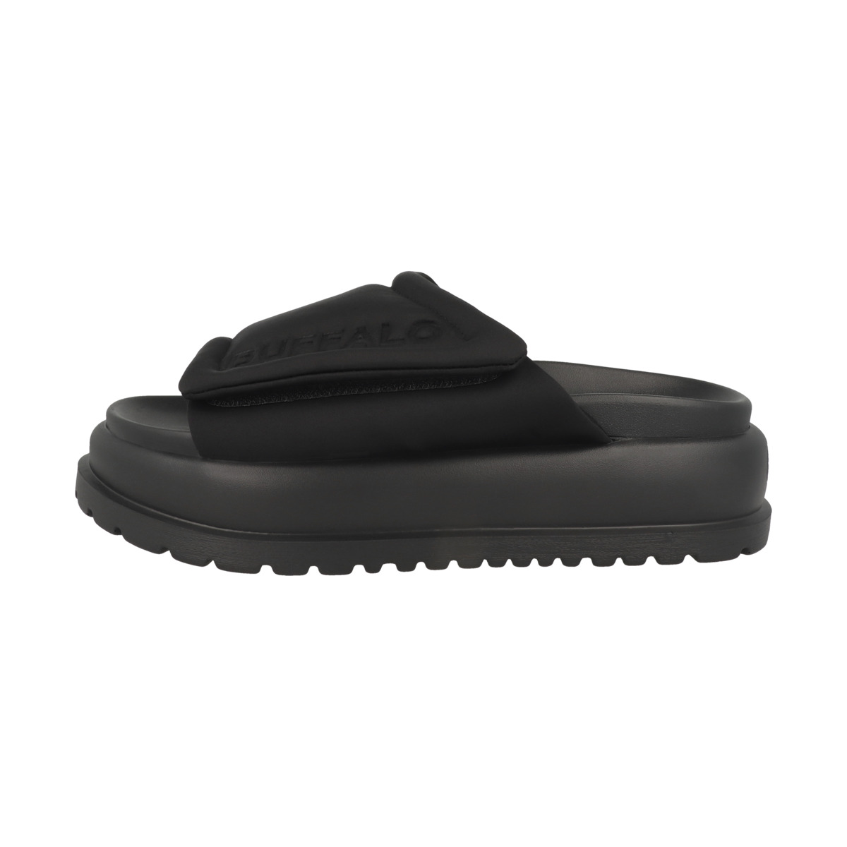 Buffalo Palma Velcro Pantolette schwarz