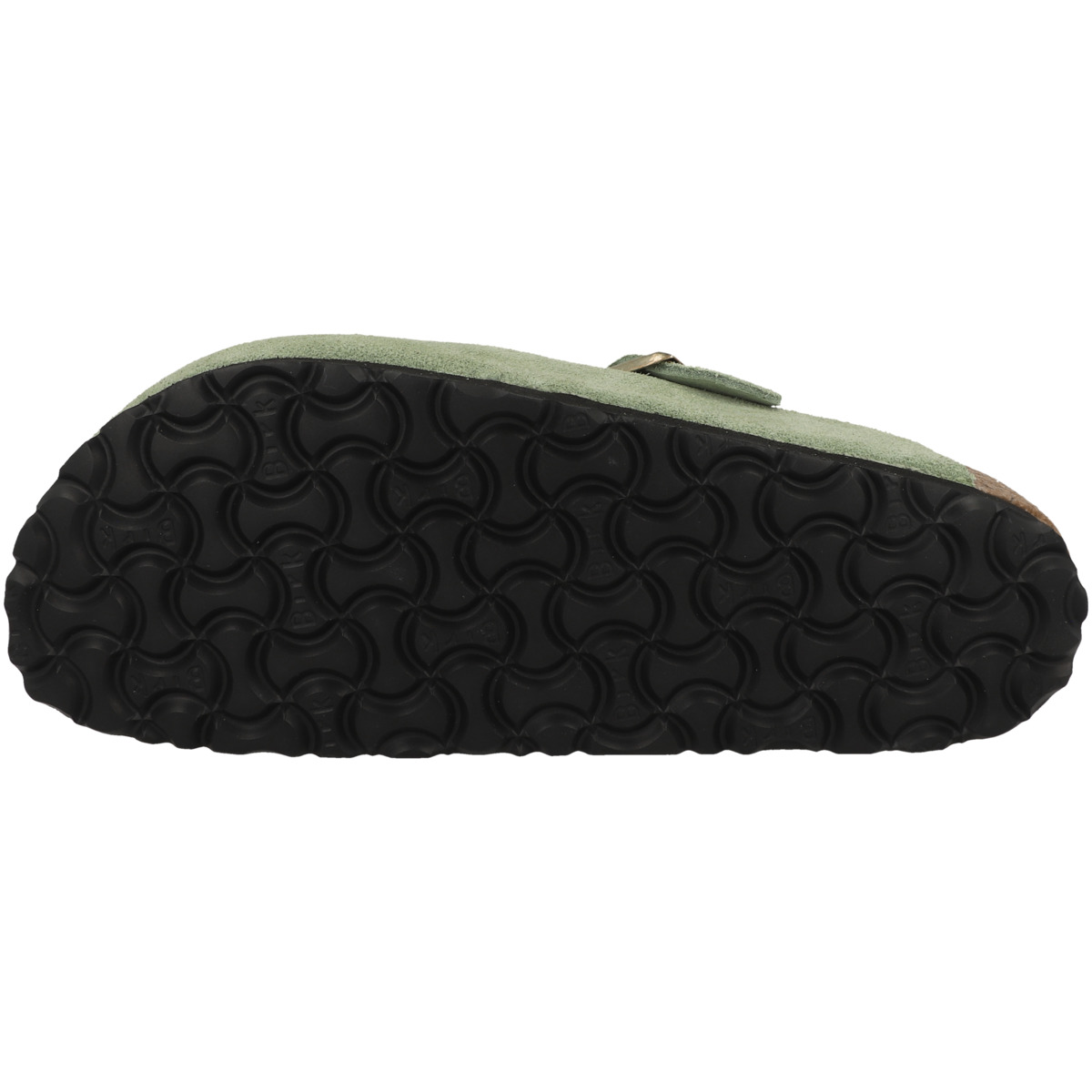 Birkenstock Boston SFB Veloursleder Clogs Weichbettung schmal gruen Birkenstock Boston SFB Veloursleder Clogs Weichbettung schmal gruen