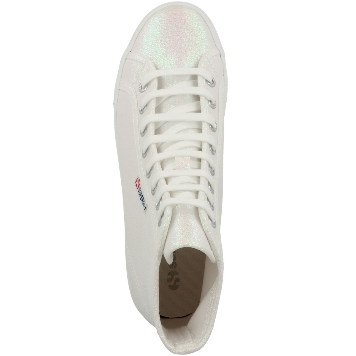Superga 2708 Hi Top Lame Sneaker beige Superga 2708 Hi Top Lame Sneaker beige
