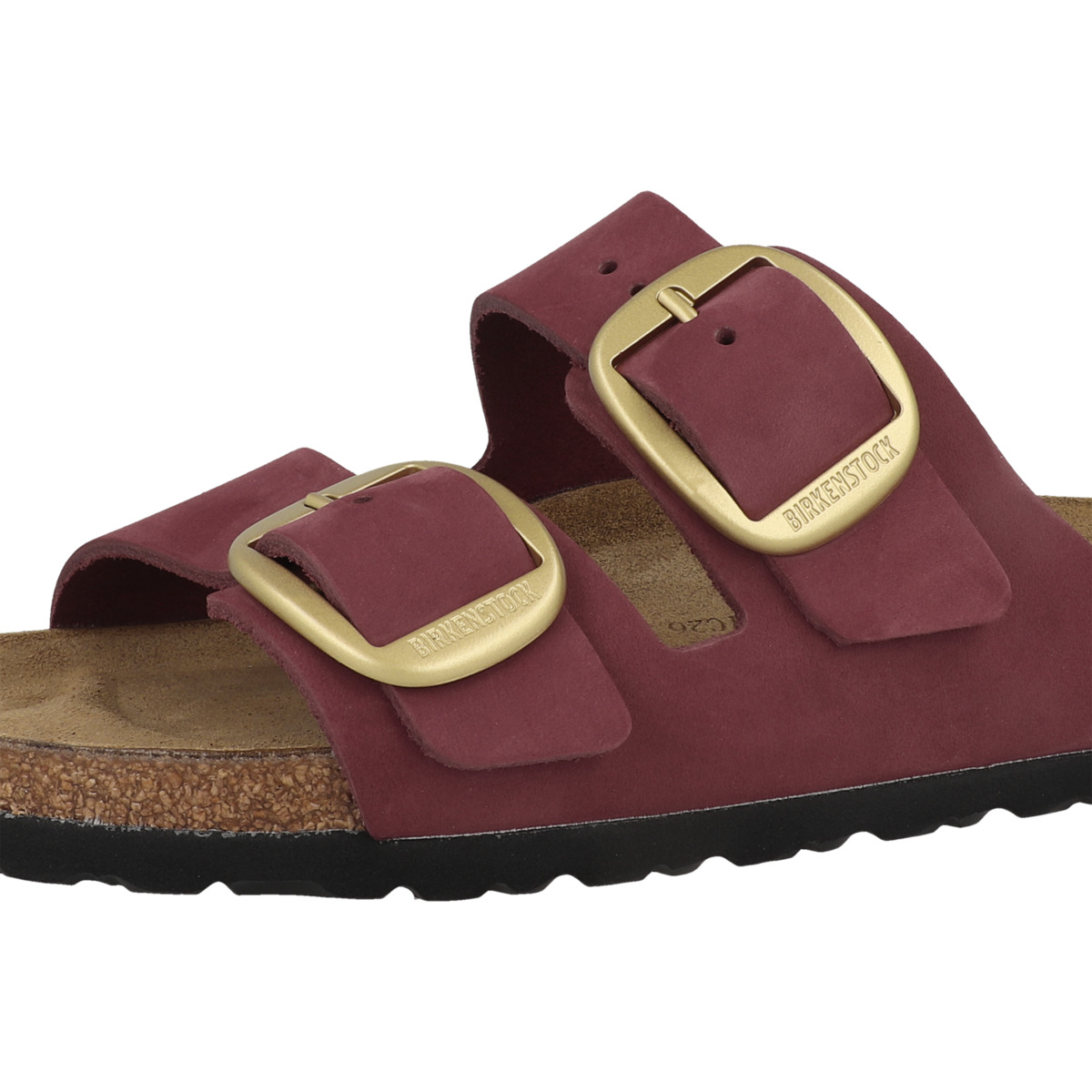 Birkenstock Arizona Big Buckle Nubukleder Sandale schmal rot