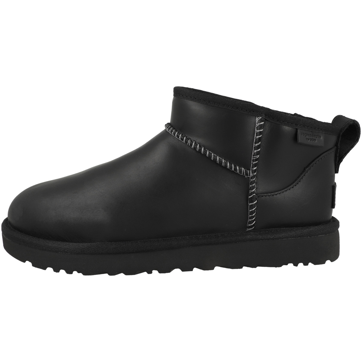 UGG Classic Ultra Mini Lthr Regen Boots Women schwarz