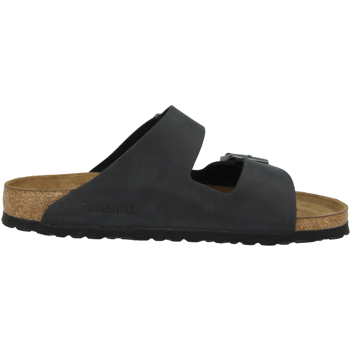 Birkenstock Arizona SFB geöltes Nubukleder Sandale Weichbettung schmal schwarz Birkenstock Arizona SFB geöltes Nubukleder Sandale Weichbettung schmal schwarz