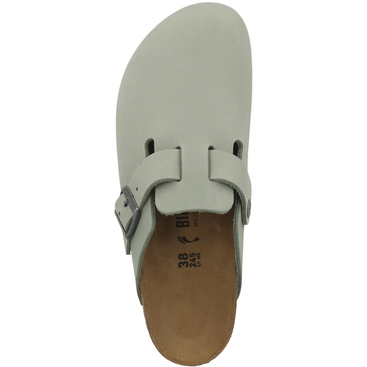 Birkenstock Boston Geöltes Nubukleder Clogs schmal hellgruen