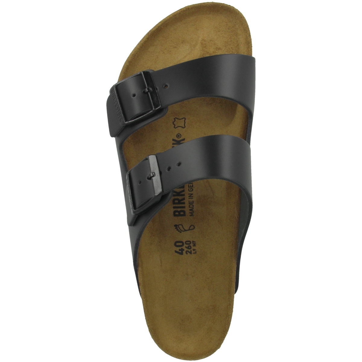 Birkenstock Arizona Glattleder Sandale normal schwarz Birkenstock Arizona Glattleder Sandale normal schwarz