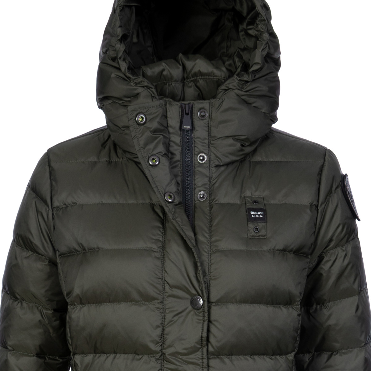 Blauer Anita Daunenjacke dunkelgruen