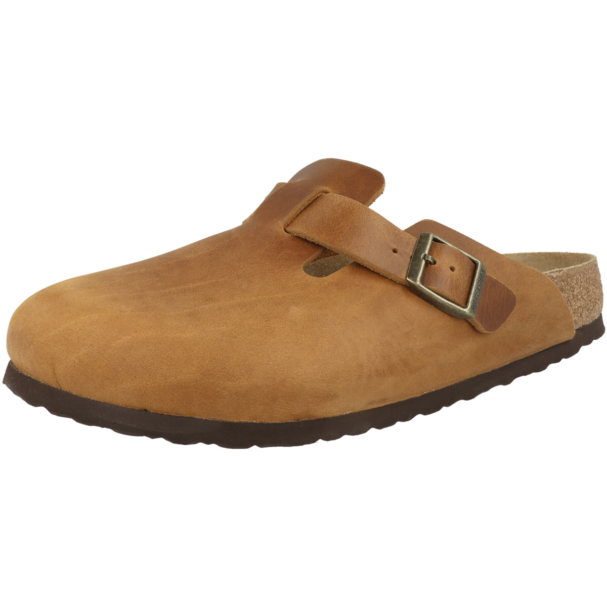 Birkenstock Boston Geöltes Nubukleder Clogs schmal braun