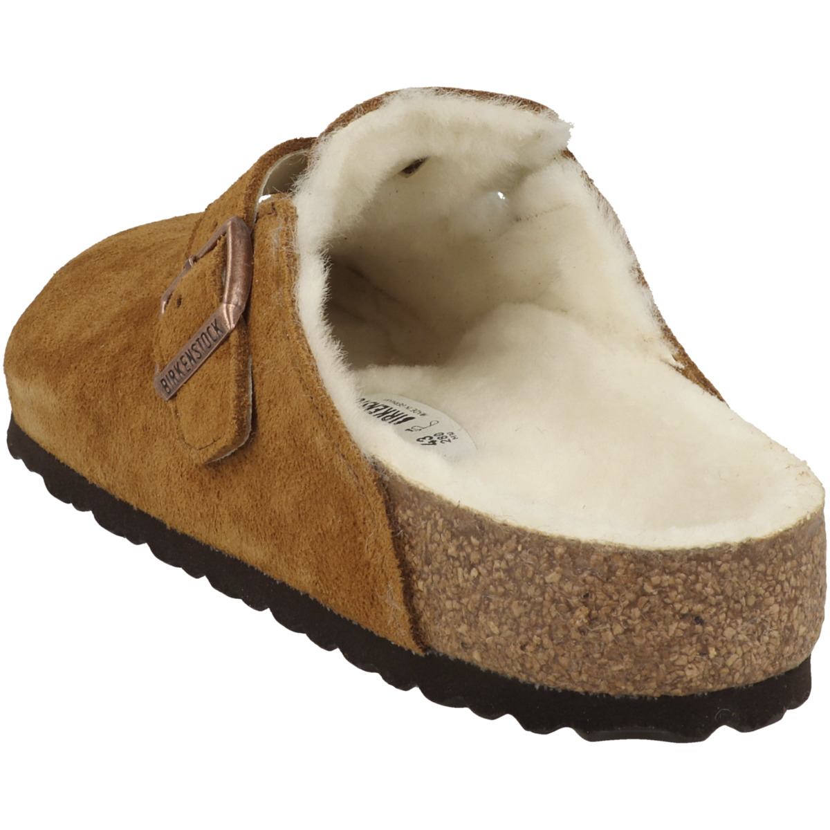 Birkenstock Boston Lammfell Veloursleder Clogs normal braun