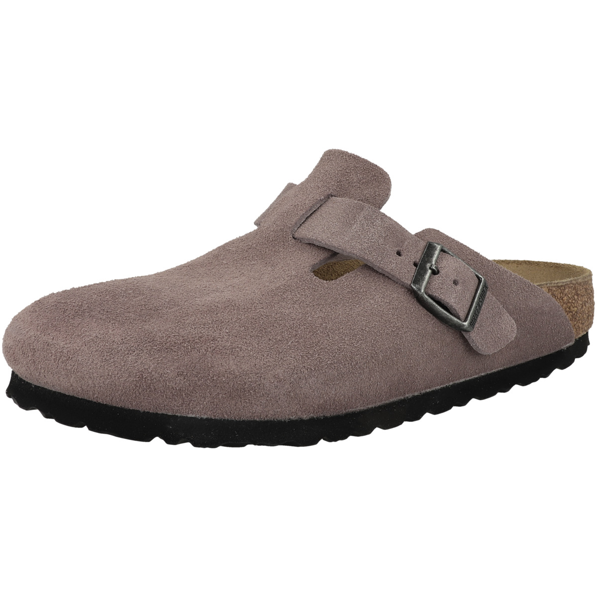 Birkenstock Boston Veloursleder Clogs schmal lila