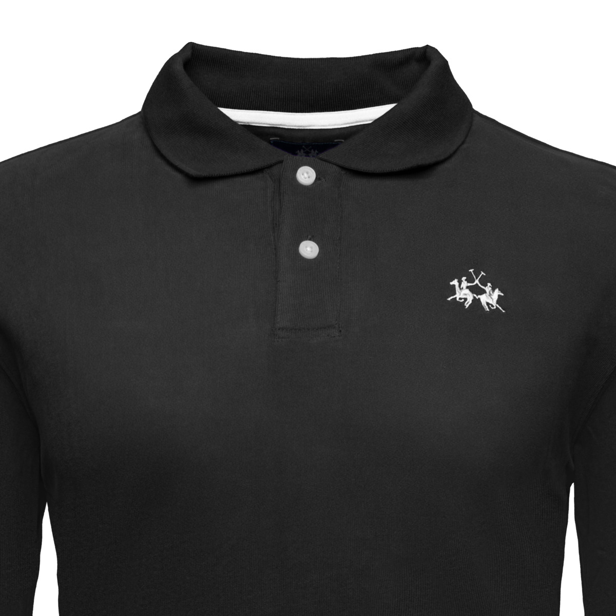 La Martina XMP004 Poloshirt LS schwarz