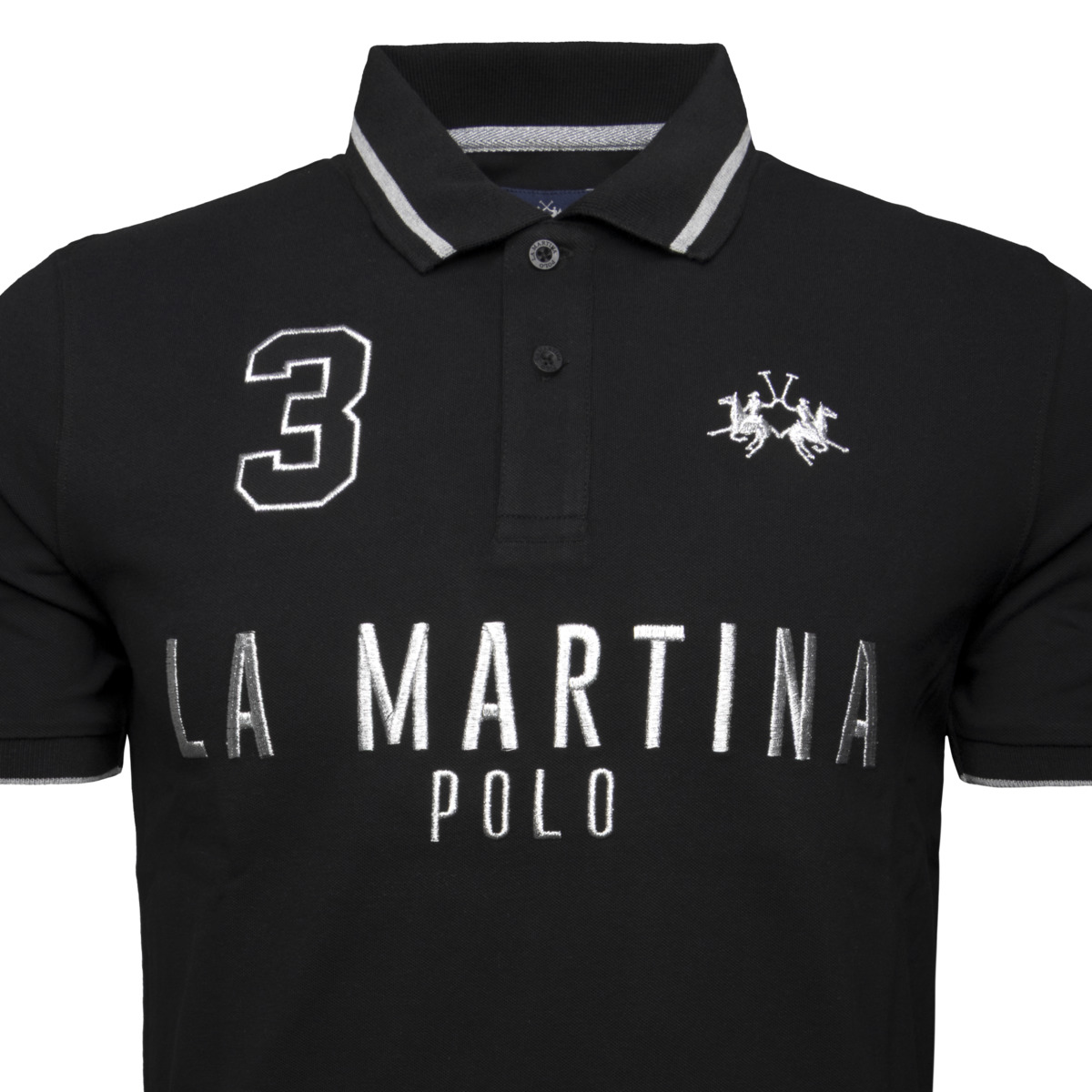 La Martina MAP320 Poloshirt schwarz La Martina MAP320 Poloshirt schwarz