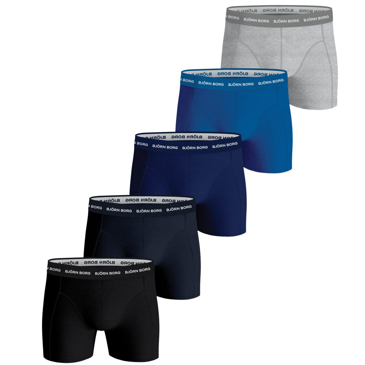 Björn Borg Solid Essential 5er Pack Boxershorts multicolor