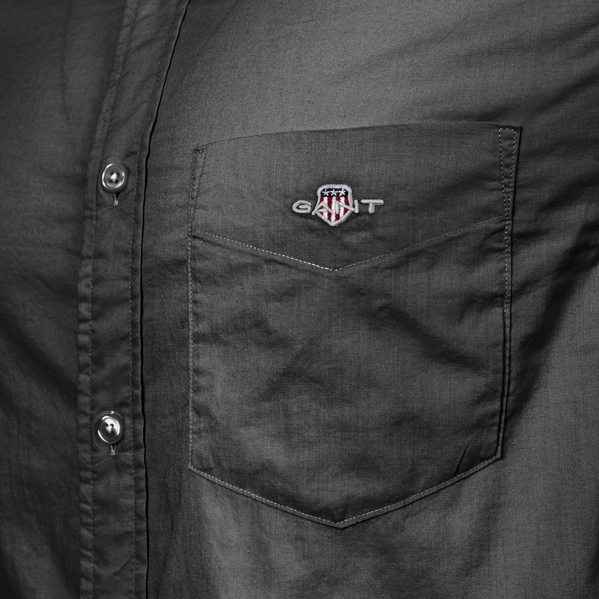 GANT Reg Classic Poplin Hemd schwarz