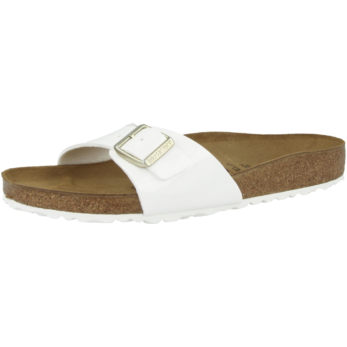 Birkenstock Madrid Birko-Flor Lack Sandale normal weiss Birkenstock Madrid Birko-Flor Lack Sandale normal weiss
