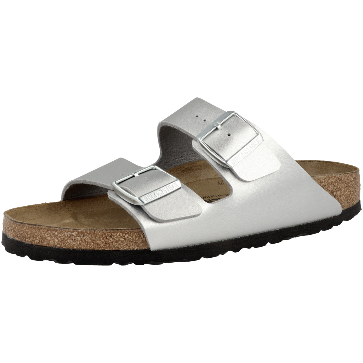 Birkenstock Arizona Birko-Flor Sandale schmal silber Birkenstock Arizona Birko-Flor Sandale schmal silber