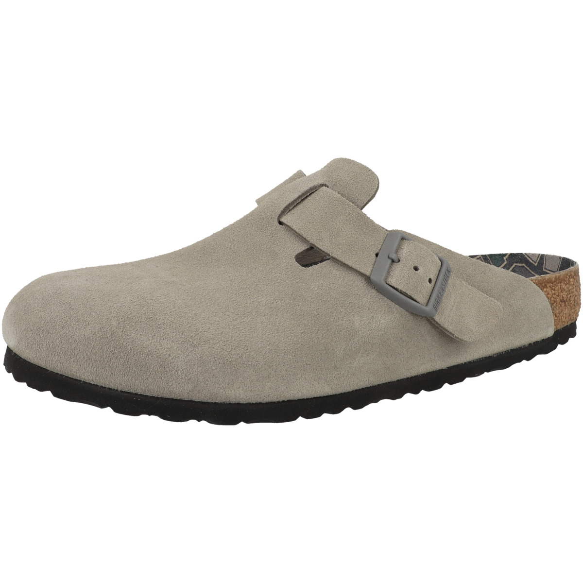 Birkenstock Boston Veloursleder Clogs normal grau