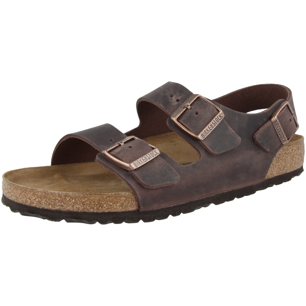 Birkenstock Milano Geöltes Nubukleder Sandale normal braun Birkenstock Milano Geöltes Nubukleder Sandale normal braun