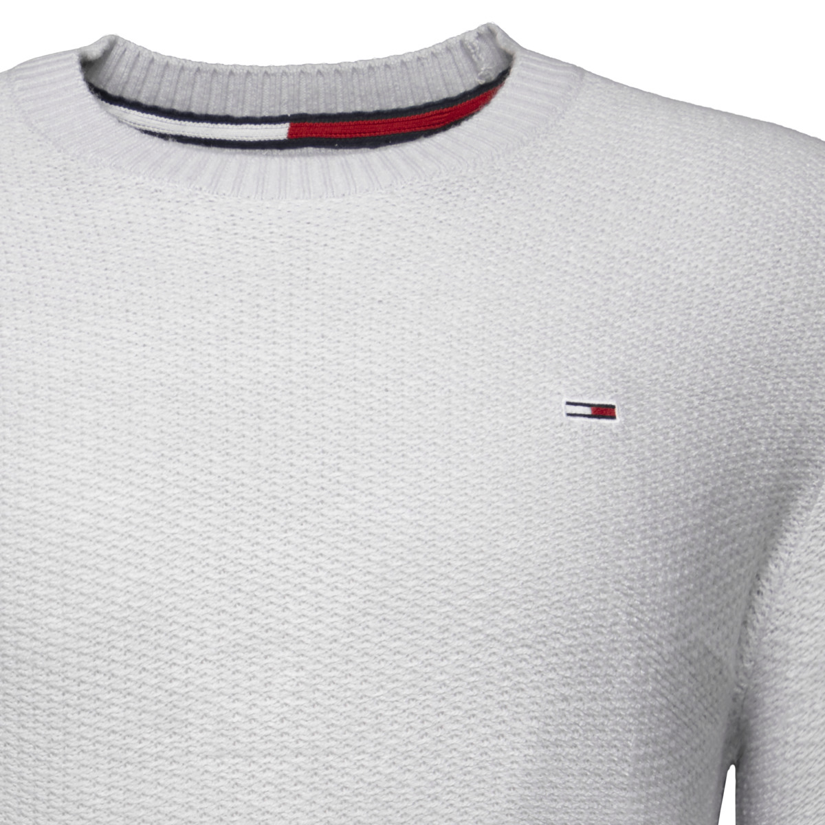 Tommy Hilfiger Tommy Jeans Regular Structured Pullover hellgrau Tommy Hilfiger Tommy Jeans Regular Structured Pullover hellgrau