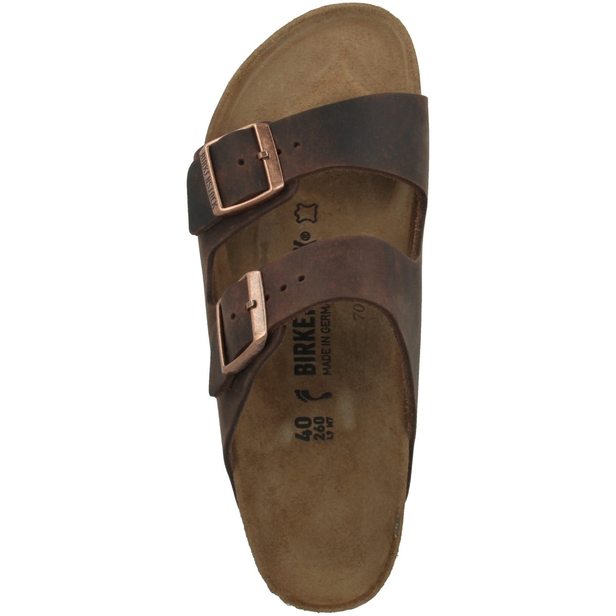 Birkenstock Arizona geöltes Nubukleder Sandale normal braun Birkenstock Arizona geöltes Nubukleder Sandale normal braun