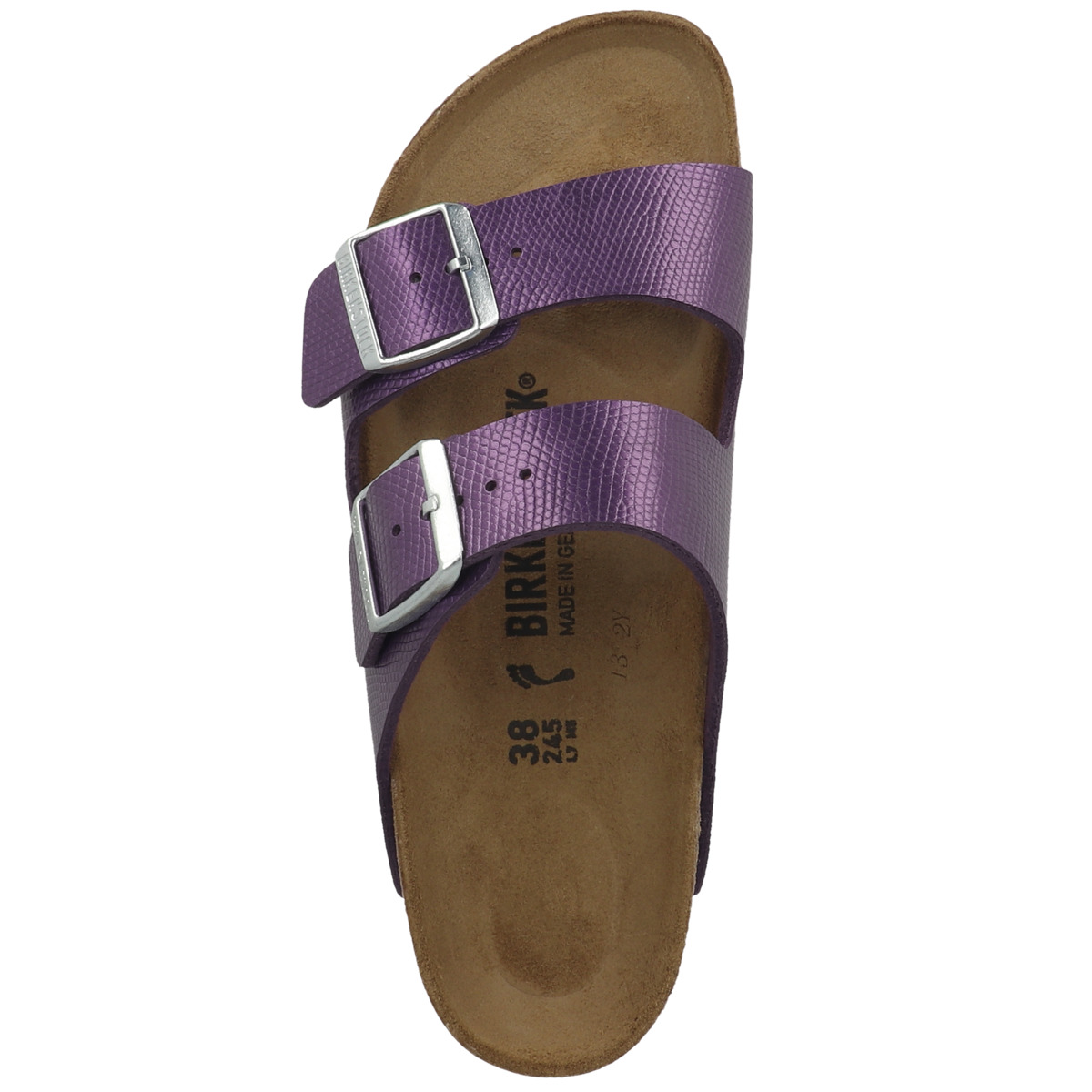 Birkenstock Arizona Birko-Flor Embossed Sandale schmal lila