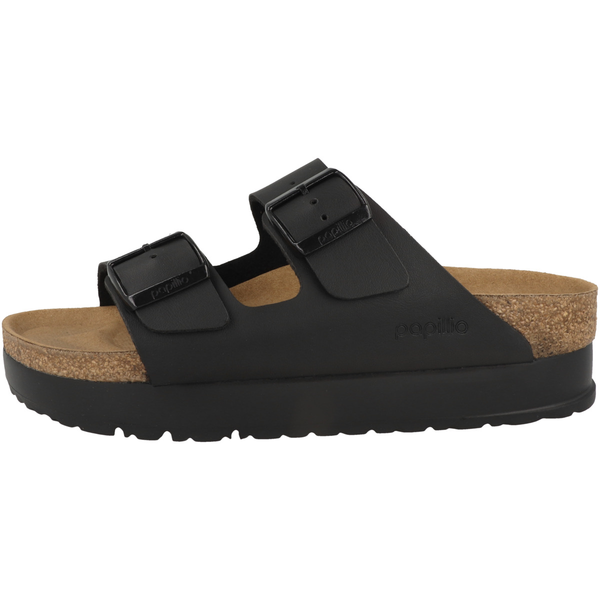 Birkenstock Papillio Arizona Flex Platform Birko-Flor Sandale schmal schwarz
