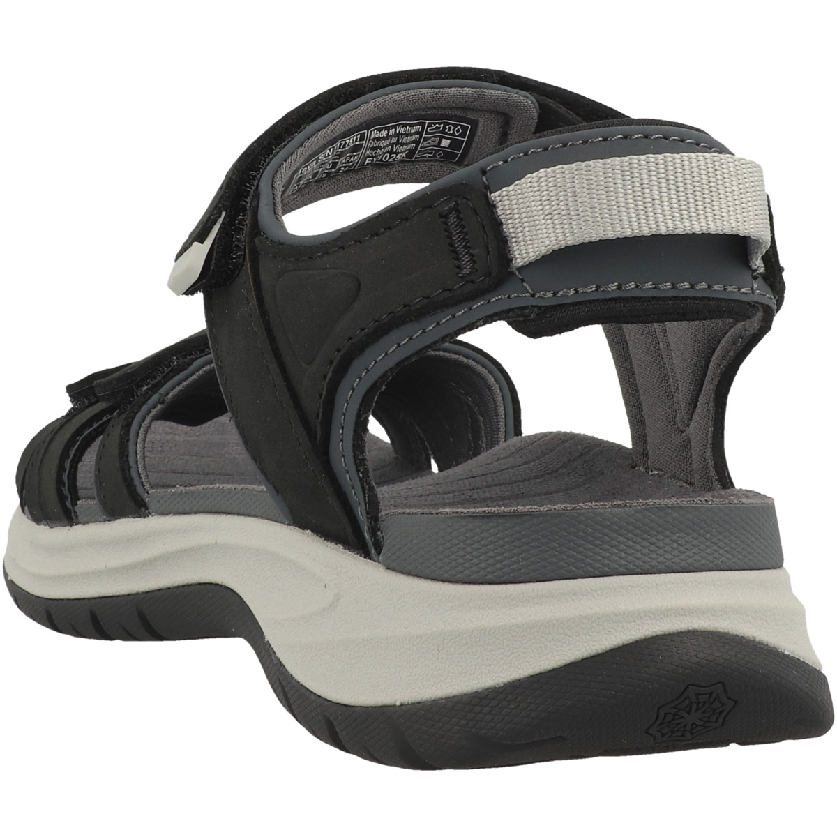 Teva Tirra Sport Leather Sandale schwarz